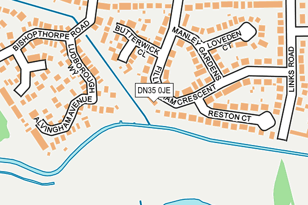 DN35 0JE map - OS OpenMap – Local (Ordnance Survey)