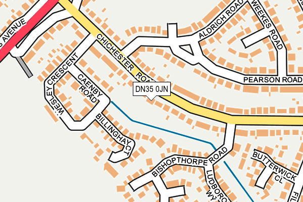 DN35 0JN map - OS OpenMap – Local (Ordnance Survey)