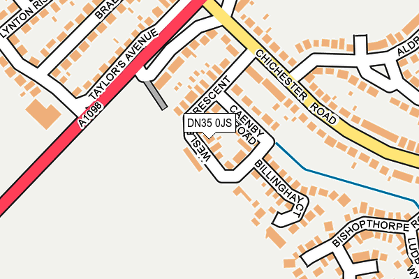 DN35 0JS map - OS OpenMap – Local (Ordnance Survey)