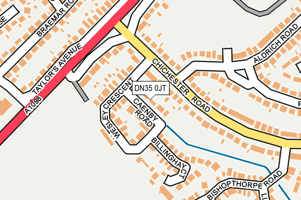 DN35 0JT map - OS OpenMap – Local (Ordnance Survey)