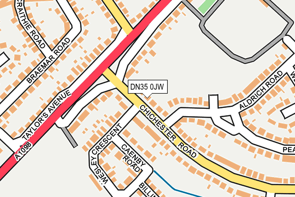 DN35 0JW map - OS OpenMap – Local (Ordnance Survey)