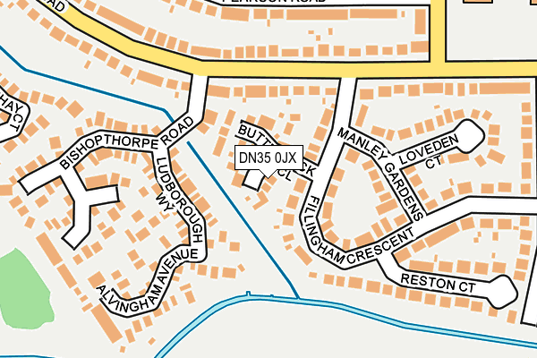 DN35 0JX map - OS OpenMap – Local (Ordnance Survey)