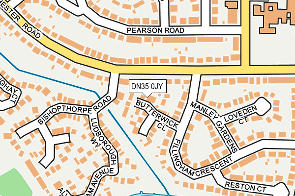 DN35 0JY map - OS OpenMap – Local (Ordnance Survey)