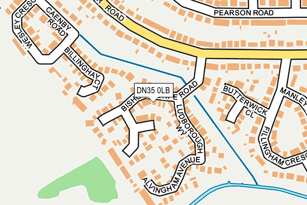DN35 0LB map - OS OpenMap – Local (Ordnance Survey)