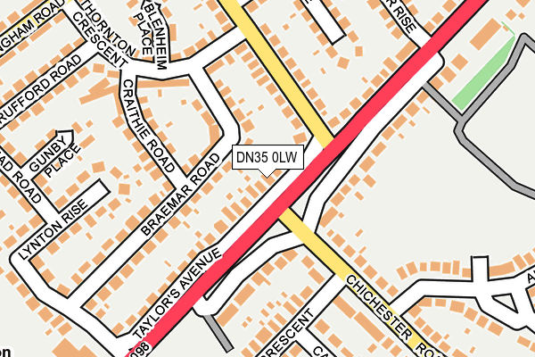 DN35 0LW map - OS OpenMap – Local (Ordnance Survey)