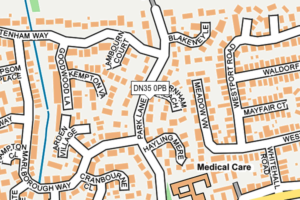 DN35 0PB map - OS OpenMap – Local (Ordnance Survey)