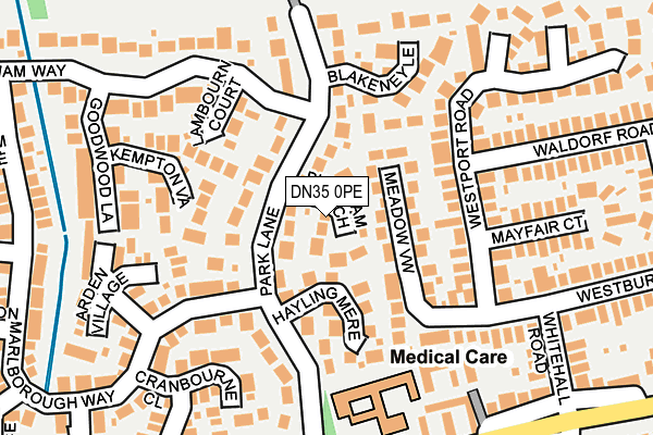 DN35 0PE map - OS OpenMap – Local (Ordnance Survey)