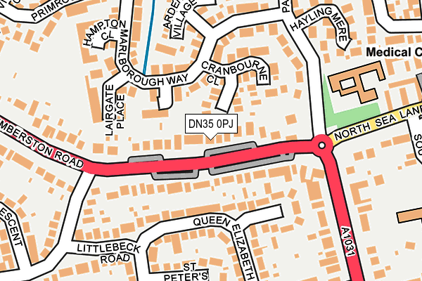 DN35 0PJ map - OS OpenMap – Local (Ordnance Survey)