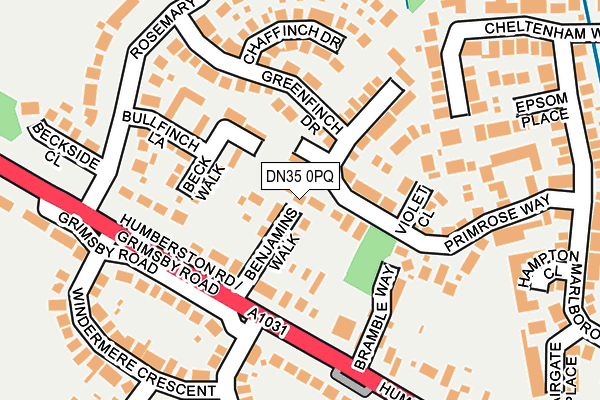 DN35 0PQ map - OS OpenMap – Local (Ordnance Survey)