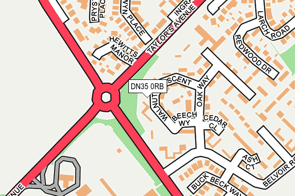 DN35 0RB map - OS OpenMap – Local (Ordnance Survey)
