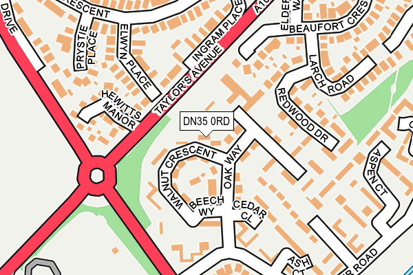 DN35 0RD map - OS OpenMap – Local (Ordnance Survey)