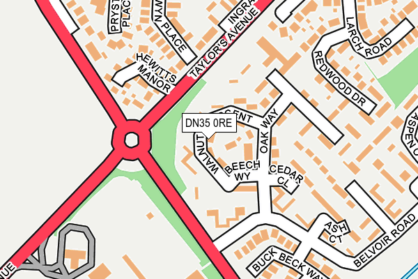 DN35 0RE map - OS OpenMap – Local (Ordnance Survey)