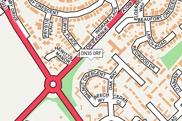 DN35 0RF map - OS OpenMap – Local (Ordnance Survey)