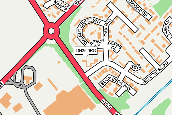 DN35 0RG map - OS OpenMap – Local (Ordnance Survey)