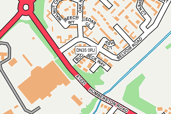 DN35 0RJ map - OS OpenMap – Local (Ordnance Survey)