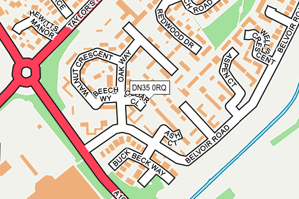 DN35 0RQ map - OS OpenMap – Local (Ordnance Survey)