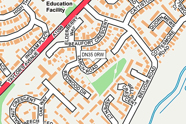 DN35 0RW map - OS OpenMap – Local (Ordnance Survey)