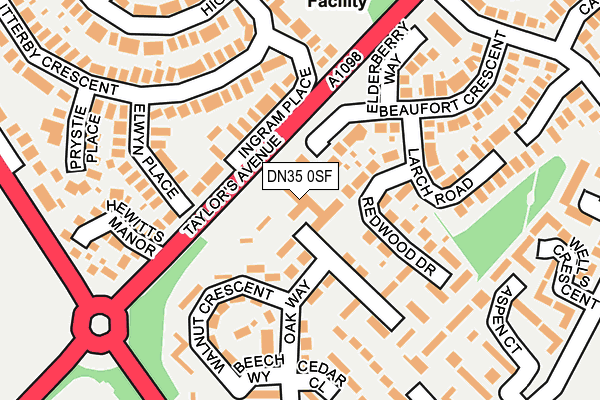 DN35 0SF map - OS OpenMap – Local (Ordnance Survey)