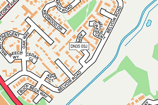 DN35 0SJ map - OS OpenMap – Local (Ordnance Survey)