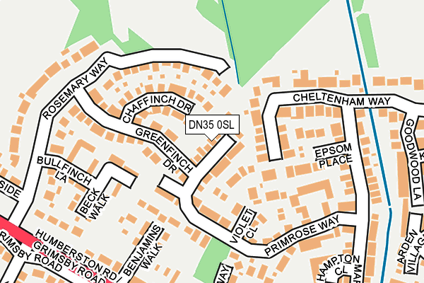 DN35 0SL map - OS OpenMap – Local (Ordnance Survey)