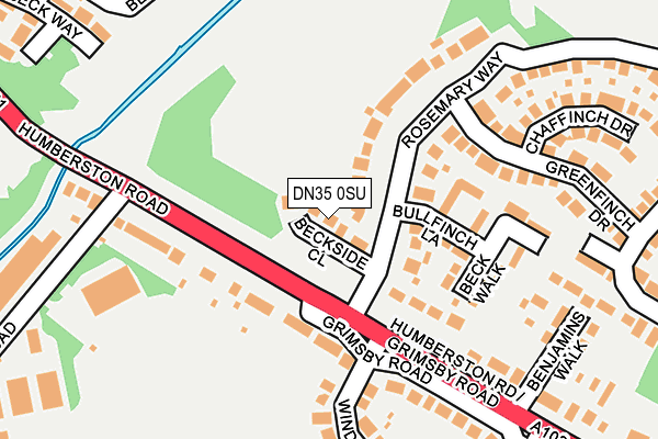 DN35 0SU map - OS OpenMap – Local (Ordnance Survey)