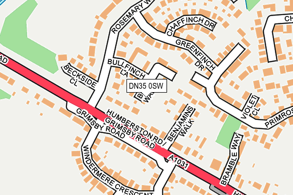 DN35 0SW map - OS OpenMap – Local (Ordnance Survey)