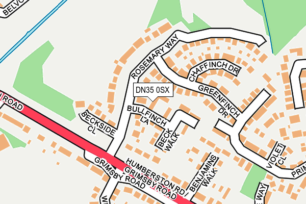 DN35 0SX map - OS OpenMap – Local (Ordnance Survey)