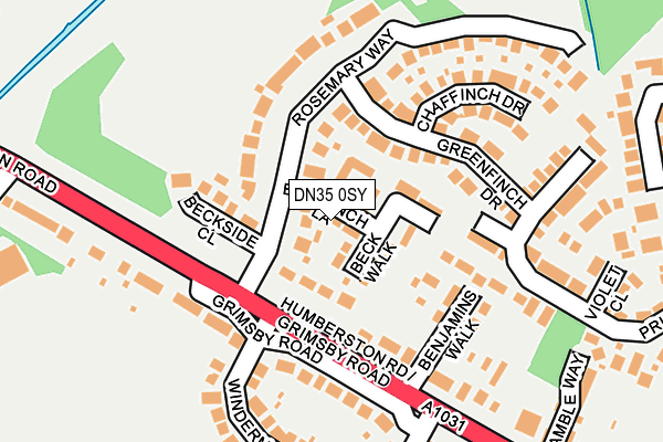 DN35 0SY map - OS OpenMap – Local (Ordnance Survey)