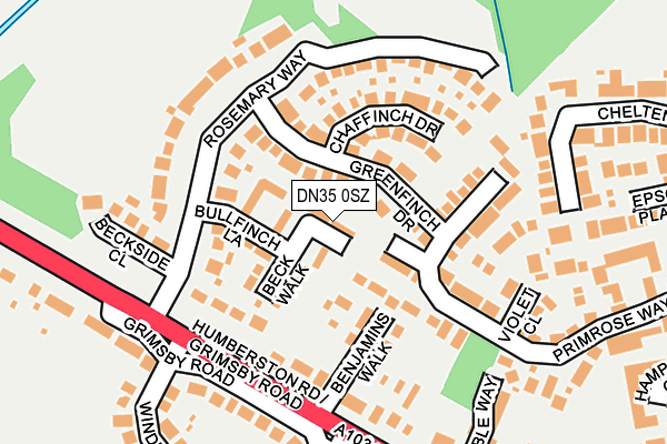 DN35 0SZ map - OS OpenMap – Local (Ordnance Survey)
