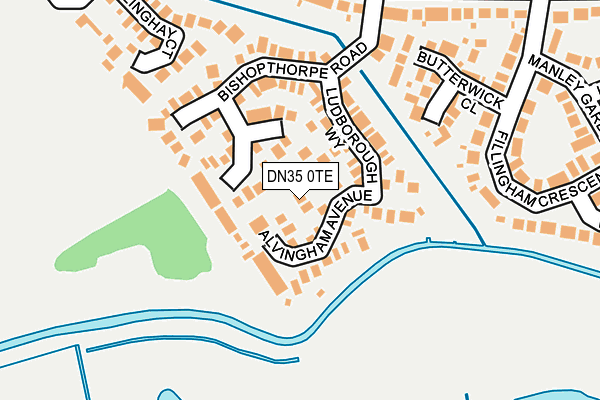 DN35 0TE map - OS OpenMap – Local (Ordnance Survey)