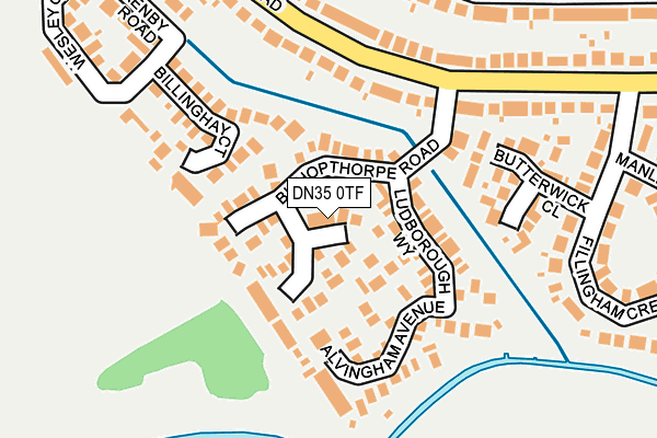 DN35 0TF map - OS OpenMap – Local (Ordnance Survey)