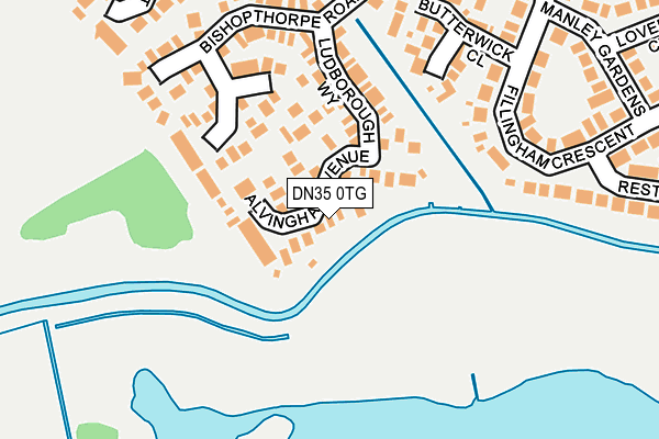 DN35 0TG map - OS OpenMap – Local (Ordnance Survey)
