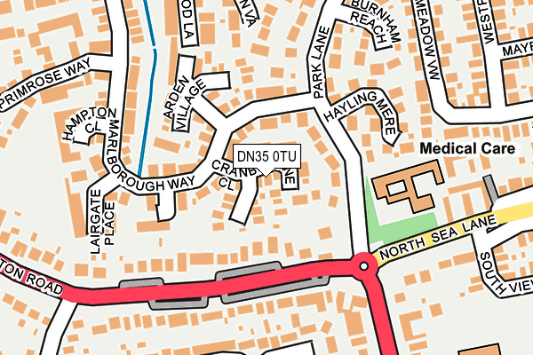 DN35 0TU map - OS OpenMap – Local (Ordnance Survey)