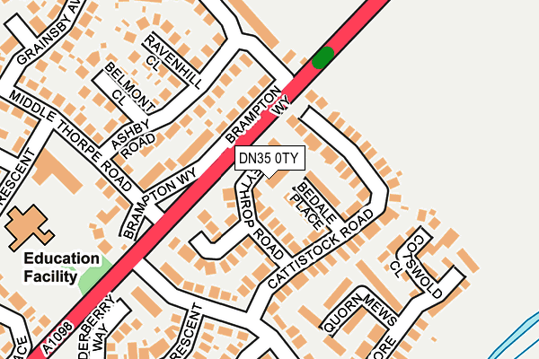 DN35 0TY map - OS OpenMap – Local (Ordnance Survey)