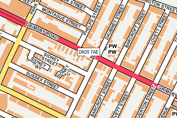 DN35 7AE map - OS OpenMap – Local (Ordnance Survey)