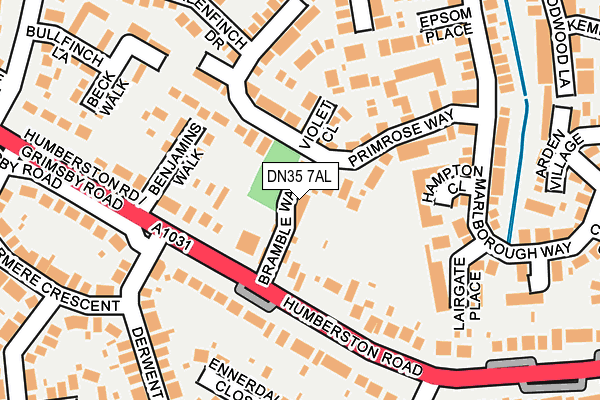 DN35 7AL map - OS OpenMap – Local (Ordnance Survey)
