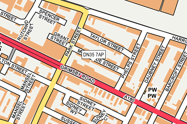 DN35 7AP map - OS OpenMap – Local (Ordnance Survey)