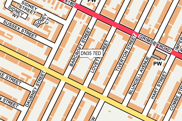 DN35 7ED map - OS OpenMap – Local (Ordnance Survey)