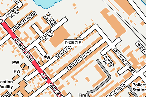 DN35 7LF map - OS OpenMap – Local (Ordnance Survey)