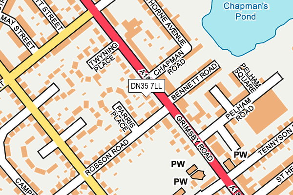 DN35 7LL map - OS OpenMap – Local (Ordnance Survey)