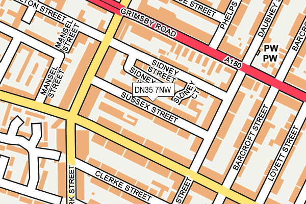 DN35 7NW map - OS OpenMap – Local (Ordnance Survey)