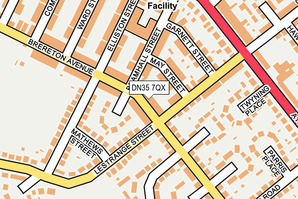 DN35 7QX map - OS OpenMap – Local (Ordnance Survey)