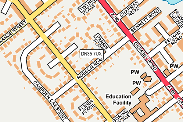 DN35 7UX map - OS OpenMap – Local (Ordnance Survey)