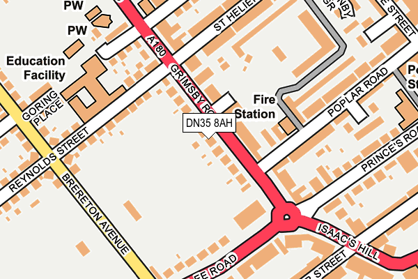 DN35 8AH map - OS OpenMap – Local (Ordnance Survey)