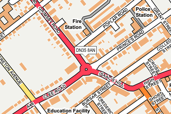 DN35 8AN map - OS OpenMap – Local (Ordnance Survey)