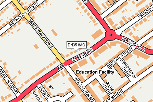 DN35 8AQ map - OS OpenMap – Local (Ordnance Survey)