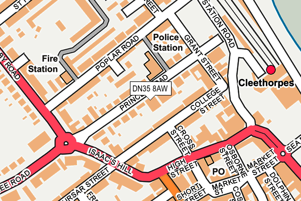 DN35 8AW map - OS OpenMap – Local (Ordnance Survey)