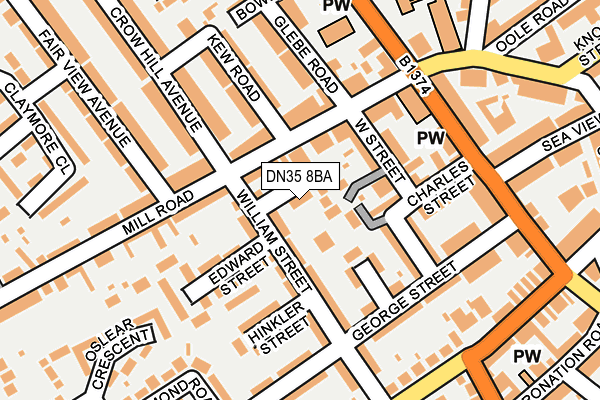 DN35 8BA map - OS OpenMap – Local (Ordnance Survey)