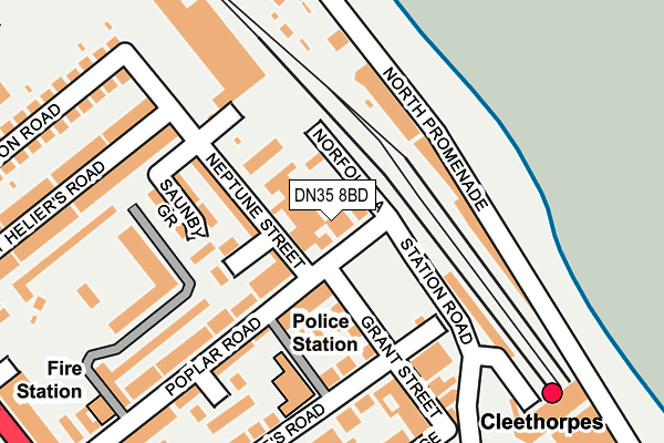 DN35 8BD map - OS OpenMap – Local (Ordnance Survey)