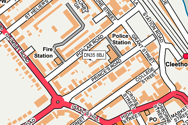 DN35 8BJ map - OS OpenMap – Local (Ordnance Survey)